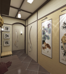 Paintings in the hallway interior