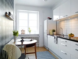 Small Kitchens 6 Sq M Photo Corner With Refrigerator