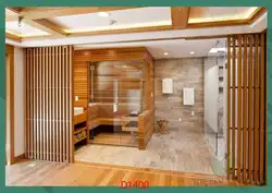 Slats in the bathroom interior