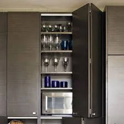 Pencil Case In The Kitchen With Built-In Appliances Photo