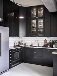 Black gray kitchen design