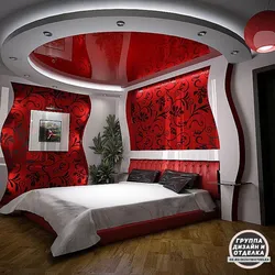 Столі з гіпса-кардона фота для спальні з падсветкай сваімі