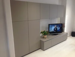 Wardrobe in the living room in the interior
