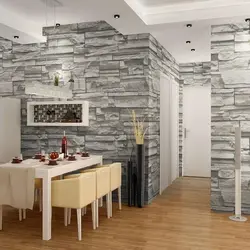 Decorative stone for interior decoration for the kitchen photo