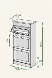Do-it-yourself shoe rack in the hallway, drawings and diagrams, photos