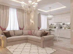 Современная Кухня Гостиная В Светлых Тонах Фото