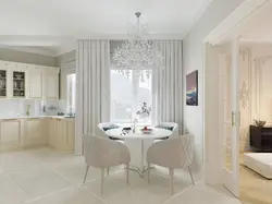 Современная кухня гостиная в светлых тонах фото