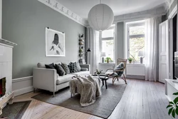 Gray Walls In The Interior Of The Apartment