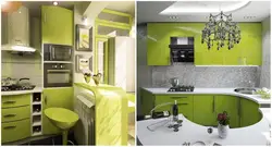 What kind of wallpaper will suit a green kitchen? photo