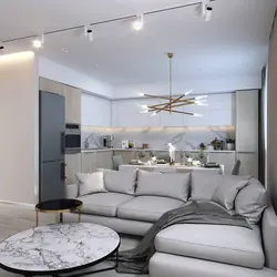 Interior of kitchen living room 27 sq.m.