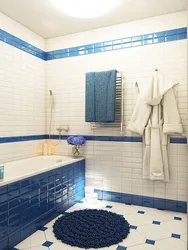 White and blue bathtub design photo