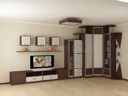 Інтэр'ер шафа для адзення кутняй у гасціную