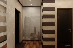 Brown walls in the hallway photo
