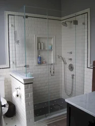 Bathroom design with homemade shower