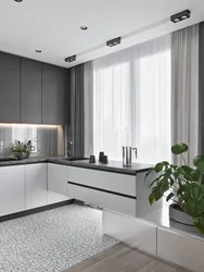 Kitchen design photos gray and white colors