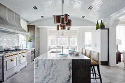 Marble kitchen design photo