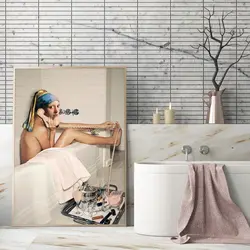 Painting in the bathroom photo