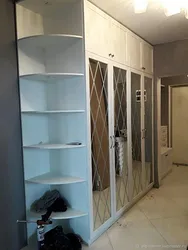 Hallway wardrobe with mirror for a narrow corridor photo