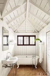Lining in the bathroom design
