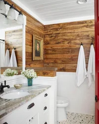 Lining in the bathroom design