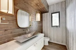 Lining in the bathroom design