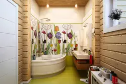Lining in the bathroom design