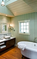 Lining in the bathroom design