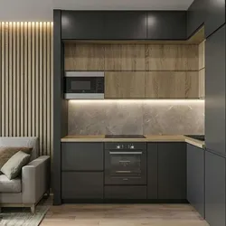 Gray brown kitchen design