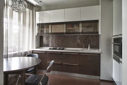 Gray brown kitchen design