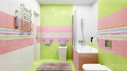 Bright bathroom tiles photo