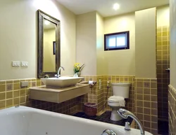 Bathroom design with window Khrushchev