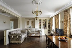 Living room interior in English style photo