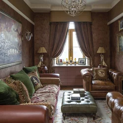 Интерьер гостиной в английском стиле фото