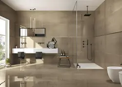 Porcelain tiles in the bathroom real photos