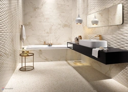 Porcelain tiles in the bathroom real photos