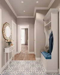 Design of a small hallway in light colors