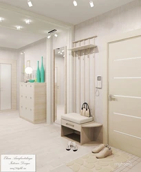 Design of a small hallway in light colors