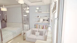 Design of a one-room apartment - bedroom and living room in one