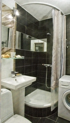 Bathroom design in Khrushchev with shower