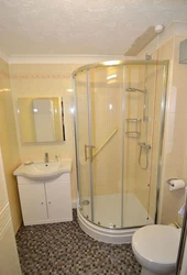 Bathroom design in Khrushchev with shower