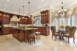 Kitchen interior in a house in a classic style