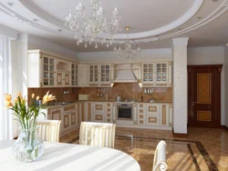 Kitchen interior in a house in a classic style