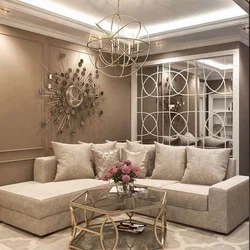 Mirrors In The Living Room Interior In A Modern Style Photo