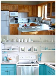 How to paint an old kitchen photo
