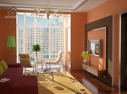Balkon fotoşəkili ilə qonaq otağı dizaynı