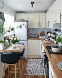 Kitchen design in modern style 6 sq.m.