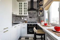 Kitchen design in modern style 6 sq.m.