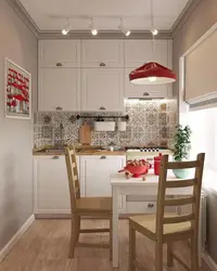 Müasir üslubda mətbəx dizaynı 6 kv.m.