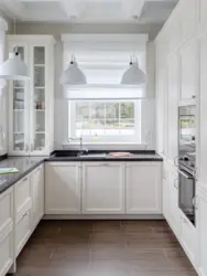 Modern kitchen design U-shaped with window