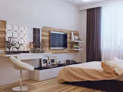 Bedroom bed tv design photo
